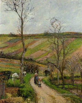 route du fond à l’ermitage pontoise 1877 Camille Pissarro Peinture à l'huile